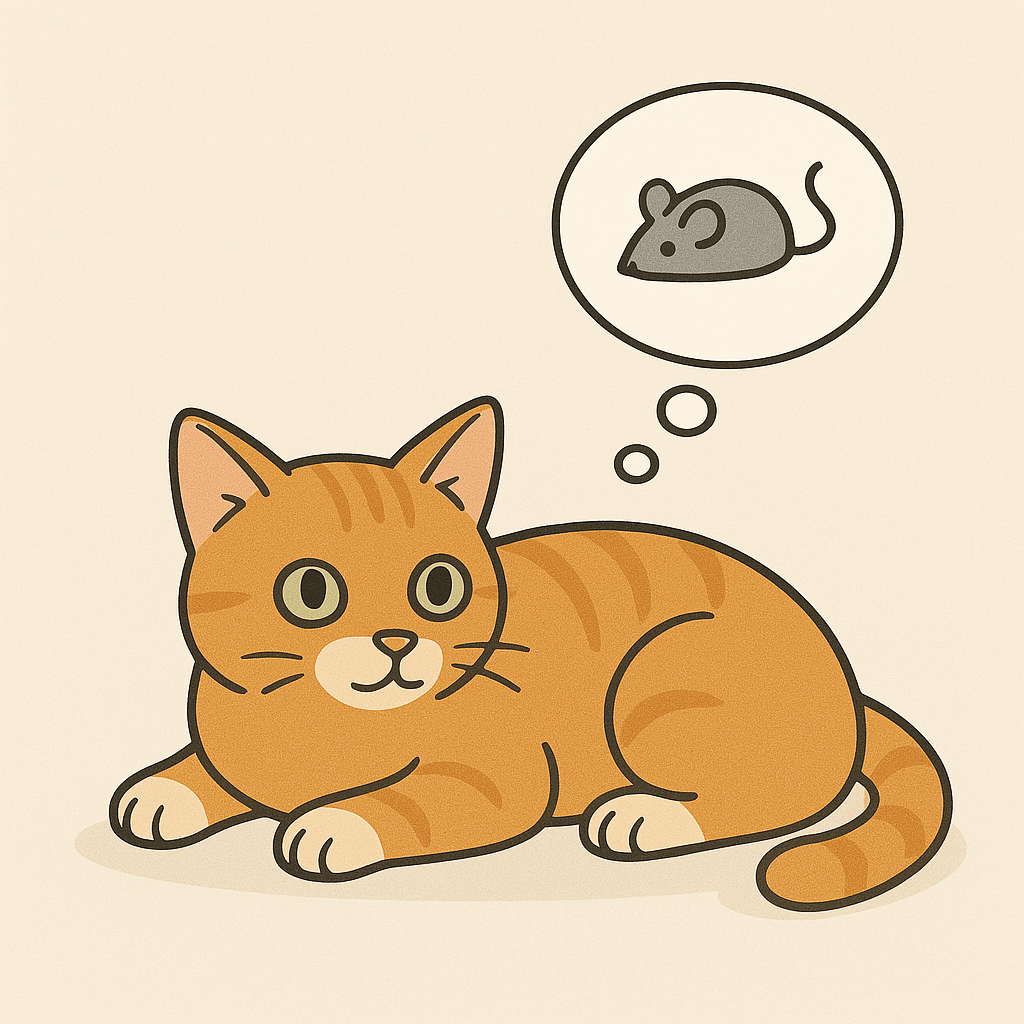 Cat with eyes partially open while resting